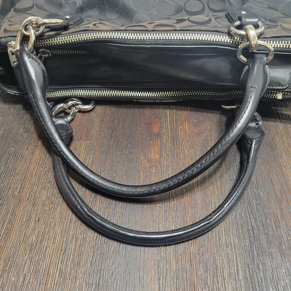 Coach Black‎ Signature Tote Bag